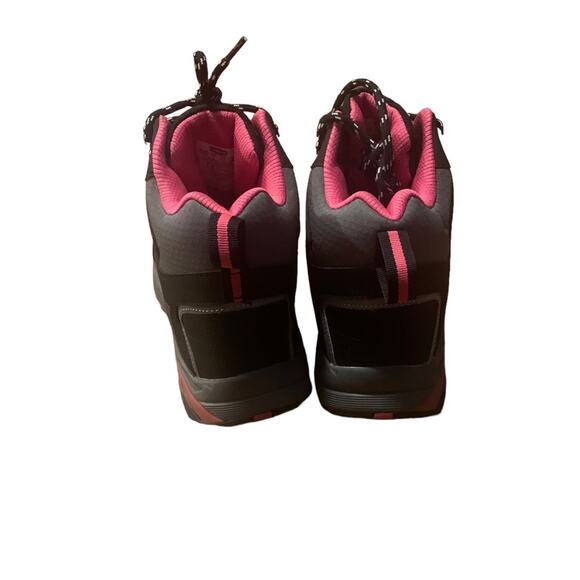 Larnmern Steel Toe Work Boots Black Pink Size 8 - Picture 4 of 8